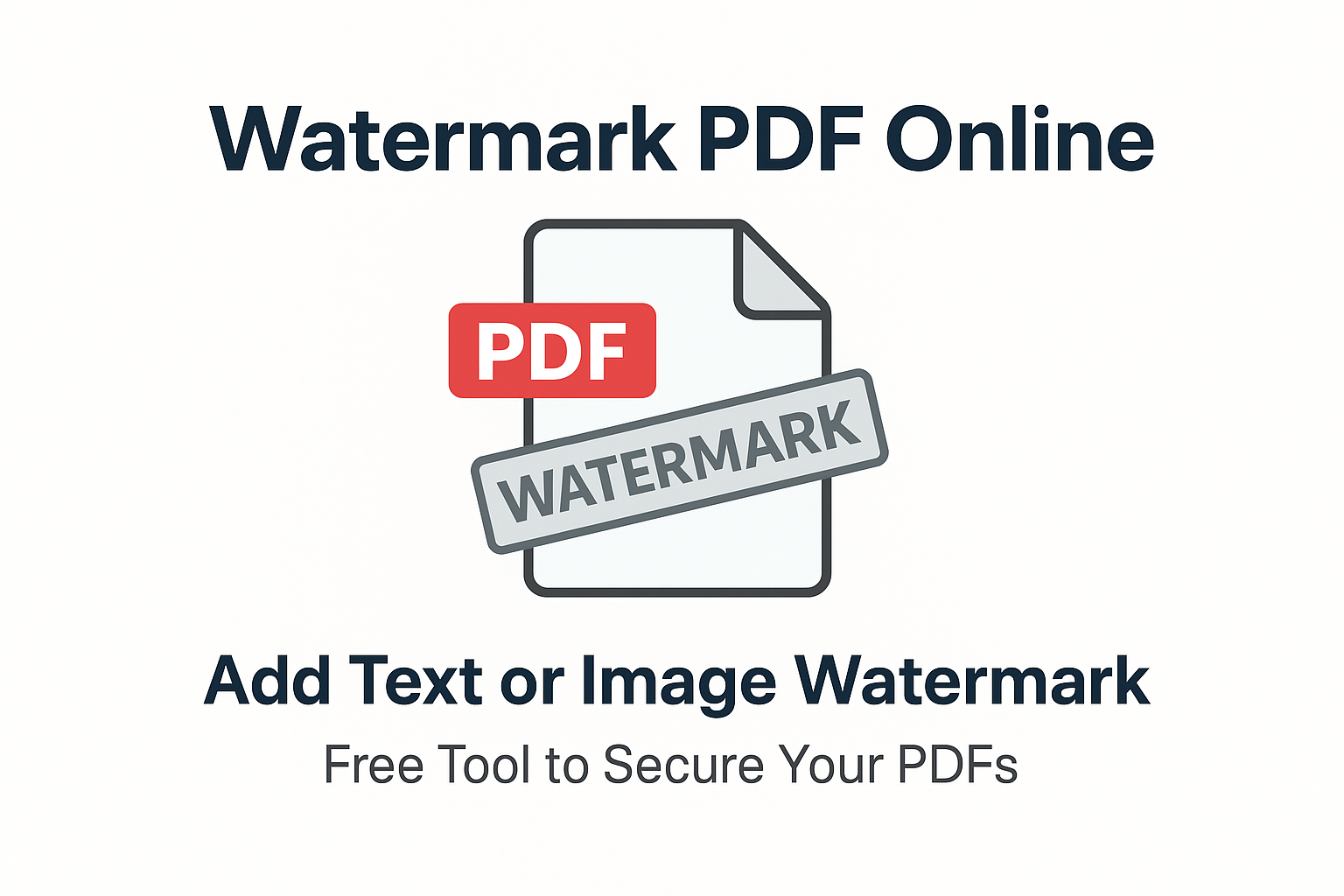 Watermark PDF Online Free Tool – Add Text or Image Watermark